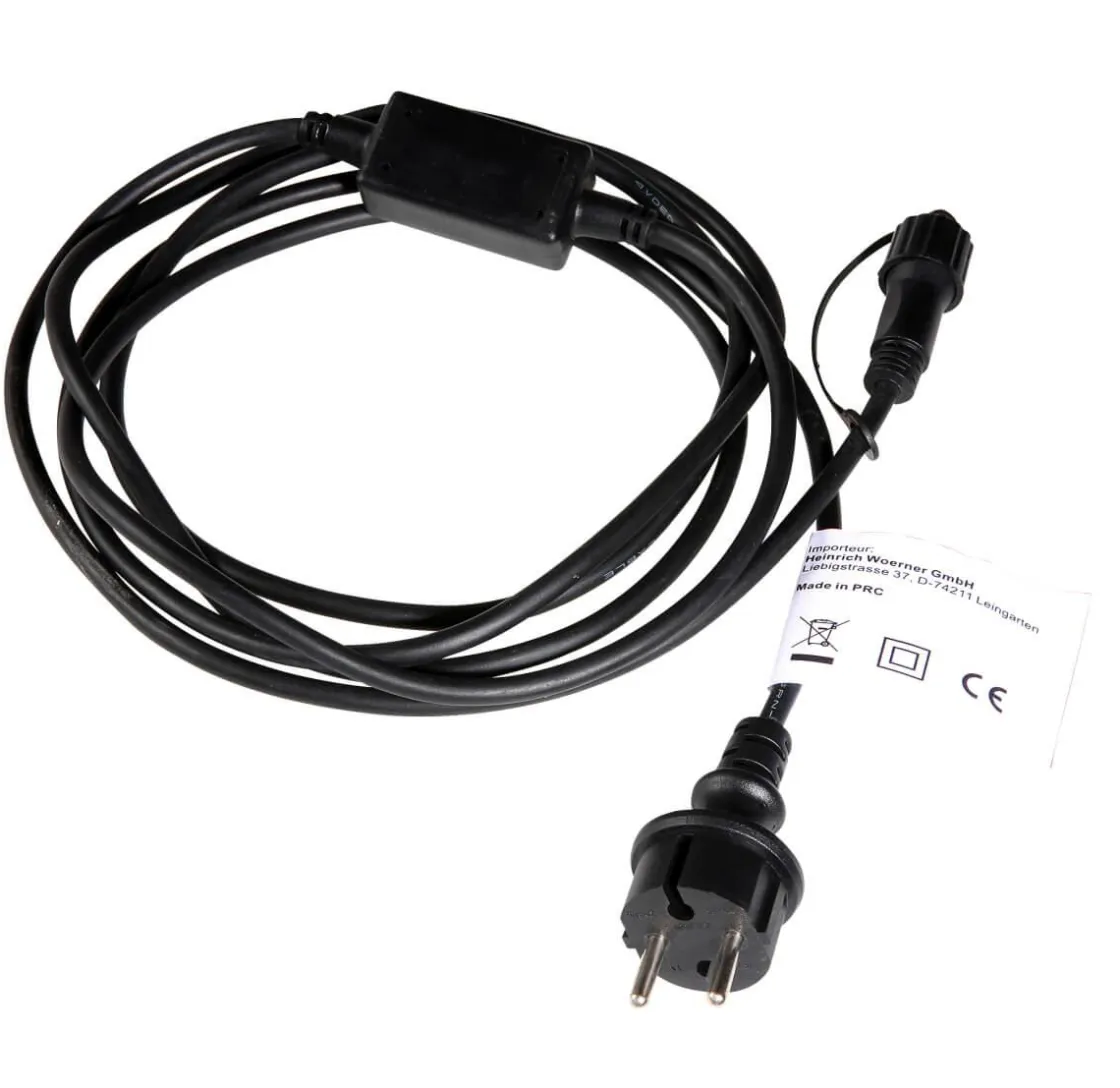DecoWoerner Luces De Navidad>Cable De Conexión IP44 Para Productos LED Sistema IP67, Negro