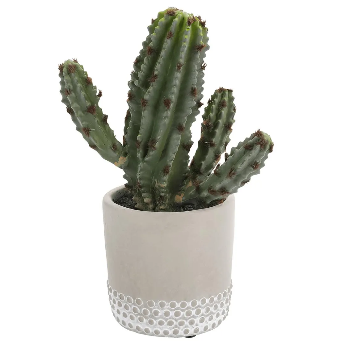 DecoWoerner Plantas De Interior>Cactus Artificial Decorativo De 24 Cm En Moldeado Por Inyección