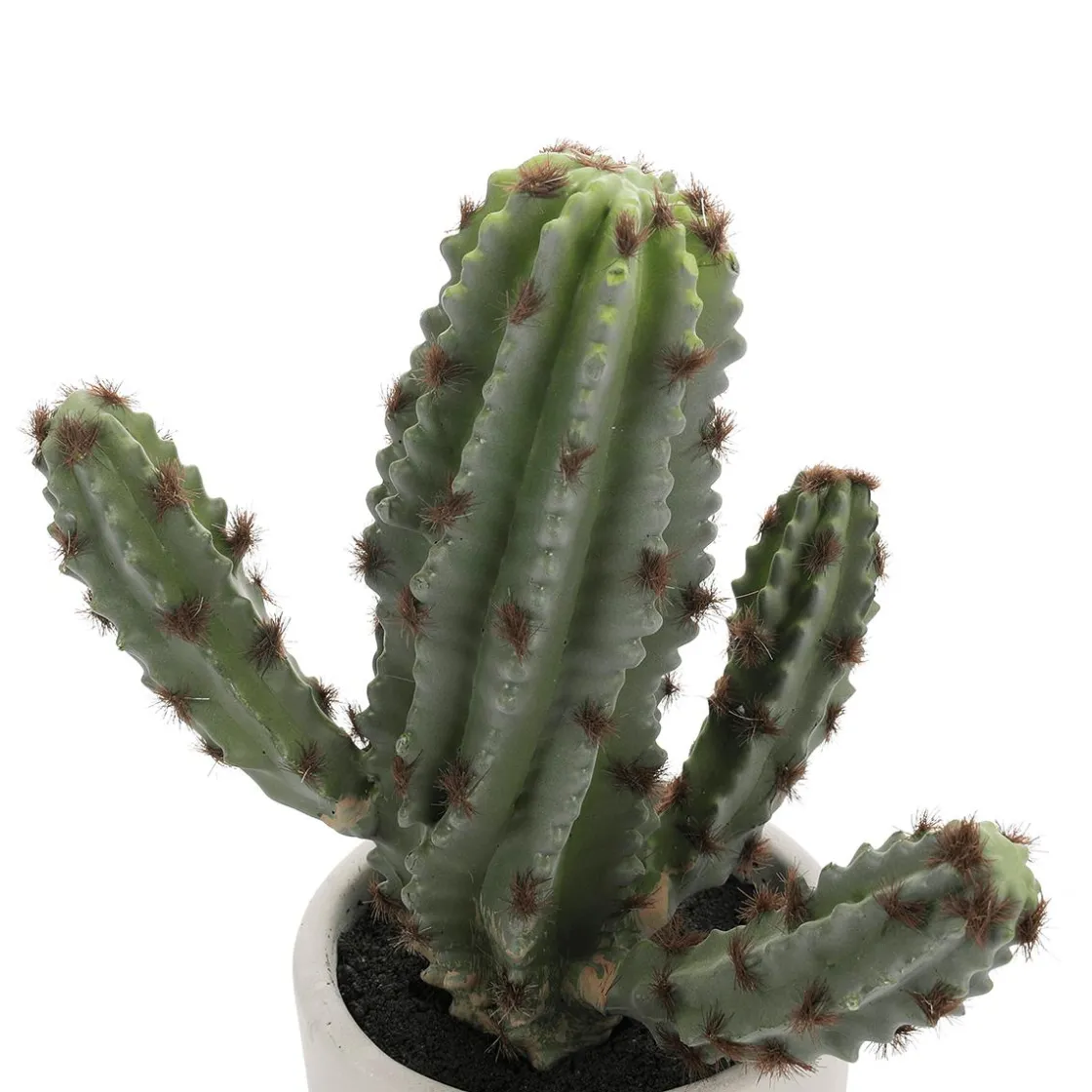 DecoWoerner Plantas De Interior>Cactus Artificial Decorativo De 24 Cm En Moldeado Por Inyección