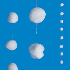 DecoWoerner Decoración De Invierno>Cadena De Bolas De Nieve, Longitud 270 Cm, Ø 4 Cm