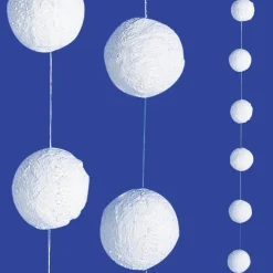 DecoWoerner Decoración De Invierno>Cadena De Bolas De Nieve, Longitud 270 Cm, Ø 6 Cm