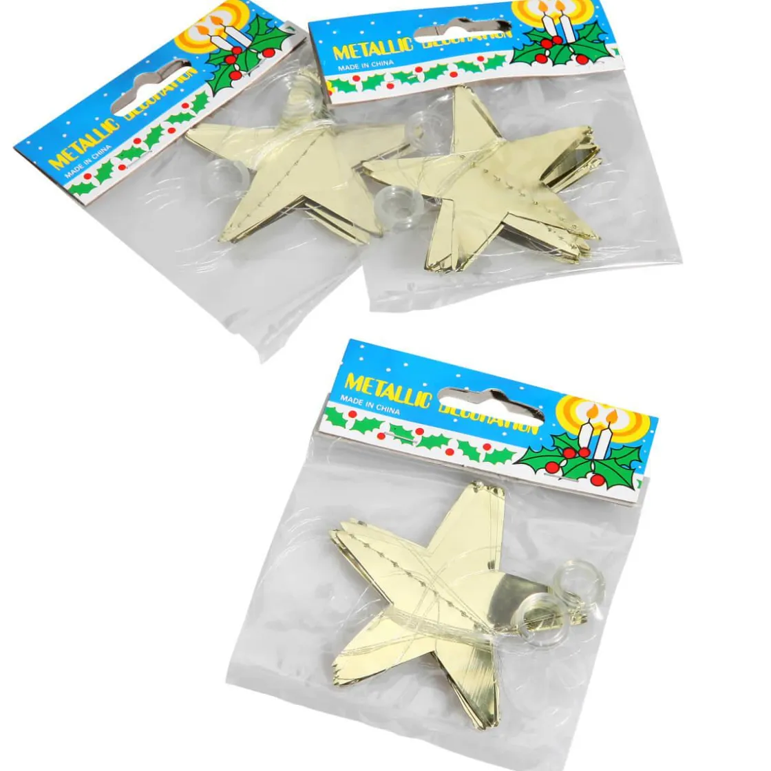 DecoWoerner Estrella De Navidad>Cadena De Estrellas De Plástico Ø 7 Cm, 200 Cm, 3 Piezas