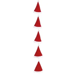 DecoWoerner Figuras De Navidad>Cadena De Gorras De Papá Noel 250 Cm