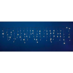 DecoWoerner Luz Decorativa|Luces De Navidad>Cadena De Luces De Granizo De Luz LED 24 V Para Interiores, Luz LED Cálida, Cable De PVC Blanco, 200 X 100 Cm