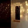 DecoWoerner Luces De Navidad>Cadena De Luces Icicle-Light 300cmW 60/80/100cmL IP44 Blanco Cálido