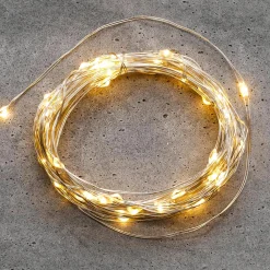 DecoWoerner Luces De Navidad>Cadena De Luces LED Con Alambre Con Baterías Para Exteriores, 100 LED, 10 M