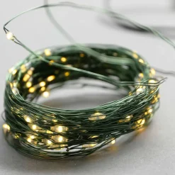 DecoWoerner Luces De Navidad>Cadena De Luces LED Con Alambre Con Baterías Para Exteriores, 100 LED, 10 M