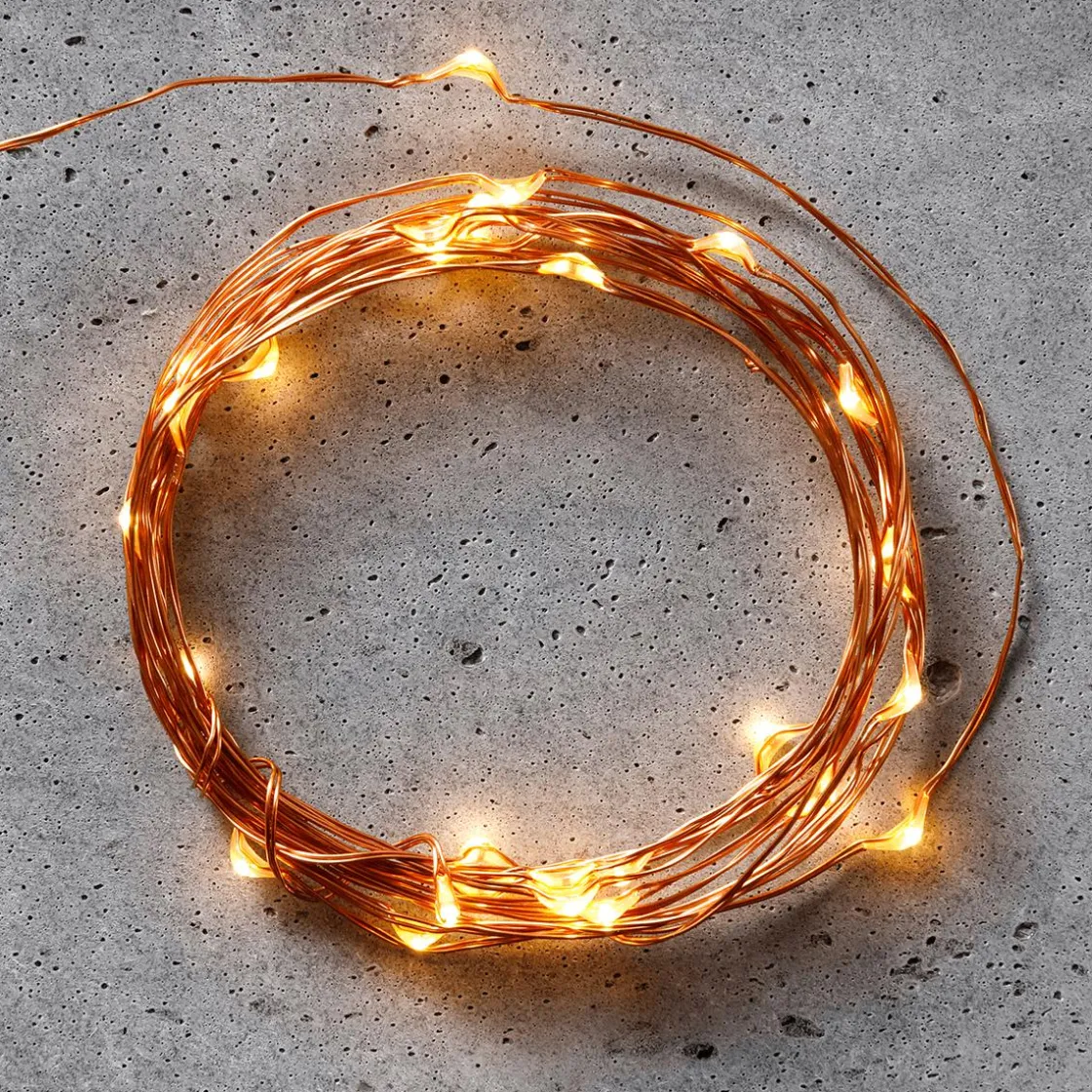 DecoWoerner Luz Decorativa>Cadena De Luces LED Con Alambre Con Baterías Para Interiores, 50 LED, 5 M
