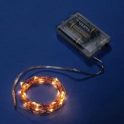 DecoWoerner Luz Decorativa>Cadena De Luces LED Con Alambre Con Baterías Para Interiores, 50 LED, 5 M