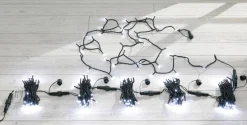 DecoWoerner Luces De Navidad>Cadena De Luces LED De Acoplamiento Para Interiores, 24 M Sin Cable De Alimentación, Verde, Blanco Frío