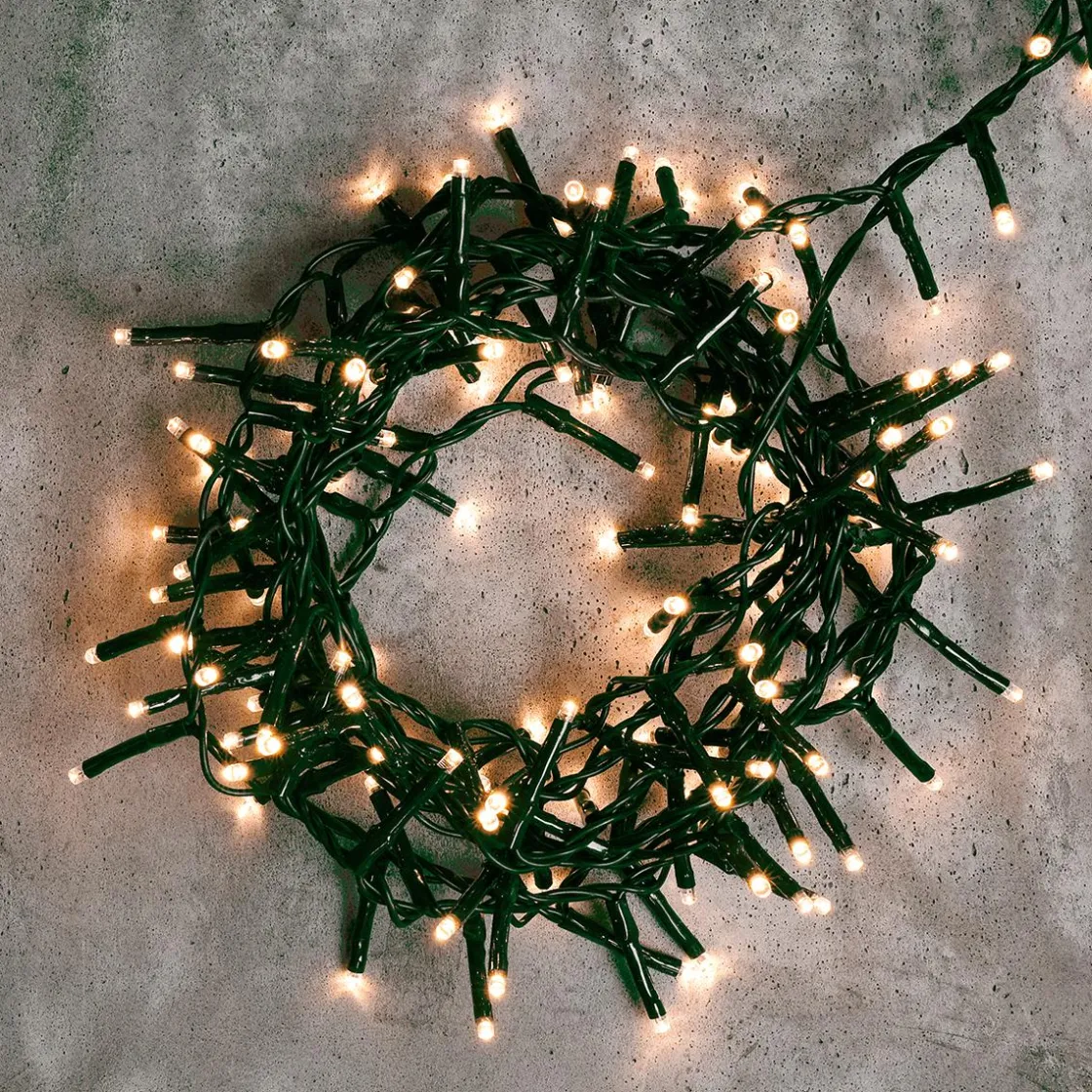 DecoWoerner Luces De Navidad>Cadena De Luces LED Intermitentes Con Temporizador Para Exteriores, 22,5 M