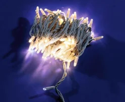 DecoWoerner Luces De Navidad>Cadena De Luces LED Parpadeante Con Tramos Acoplables Para Exteriores, 100 LED Cálido, 10 M