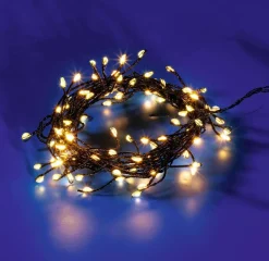 DecoWoerner Luces De Navidad>Cadena De Luces LED Twinkle Para Exterior, 10 M, Negra