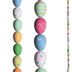 DecoWoerner Decoración De Pascua>Cadena Decorativa Con Huevos De Pascua Coloridos Patrón, 180 Cm