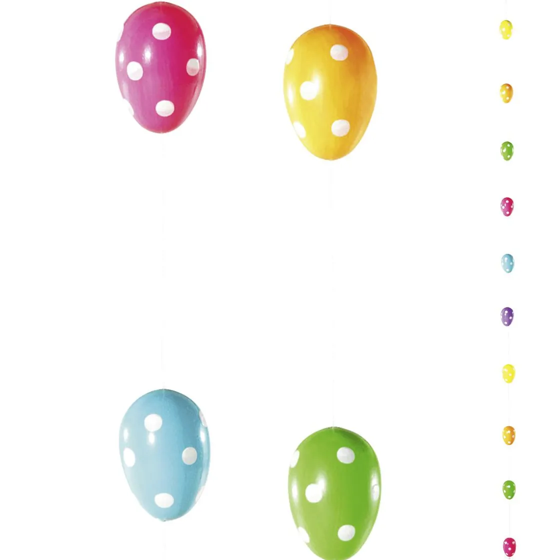 DecoWoerner Decoración De Pascua>Cadena Decorativa Con Huevos De Pascua Con Puntos 160 Cm