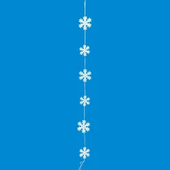 DecoWoerner Decoración De Invierno>Cadena Decorativa Copos De Nieve 150 Cm