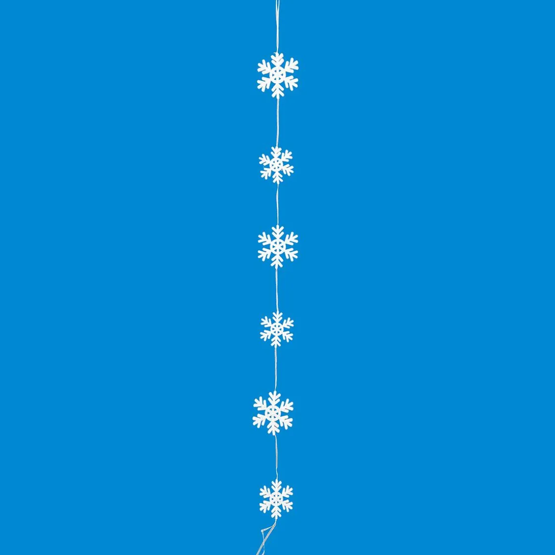 DecoWoerner Decoración De Invierno>Cadena Decorativa Copos De Nieve 150 Cm