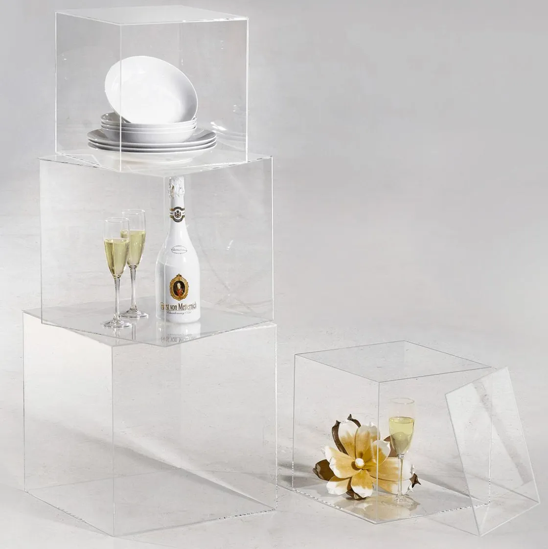 DecoWoerner Expositores Para Tiendas>Caja Cúbica Con Tapa 40 X 40 Cm