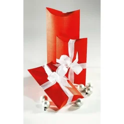 DecoWoerner Cajas De Regalo>Caja De Almohadas De 24 Cm De Largo, Roja, 10 Piezas