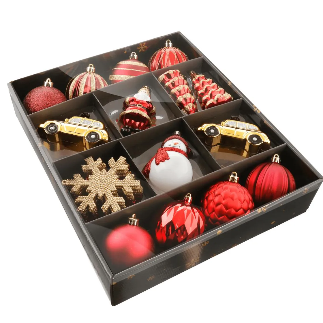 DecoWoerner Bolas De Navidad>Caja De Colgantes De Navidad 25 Piezas 8 Cm Ø