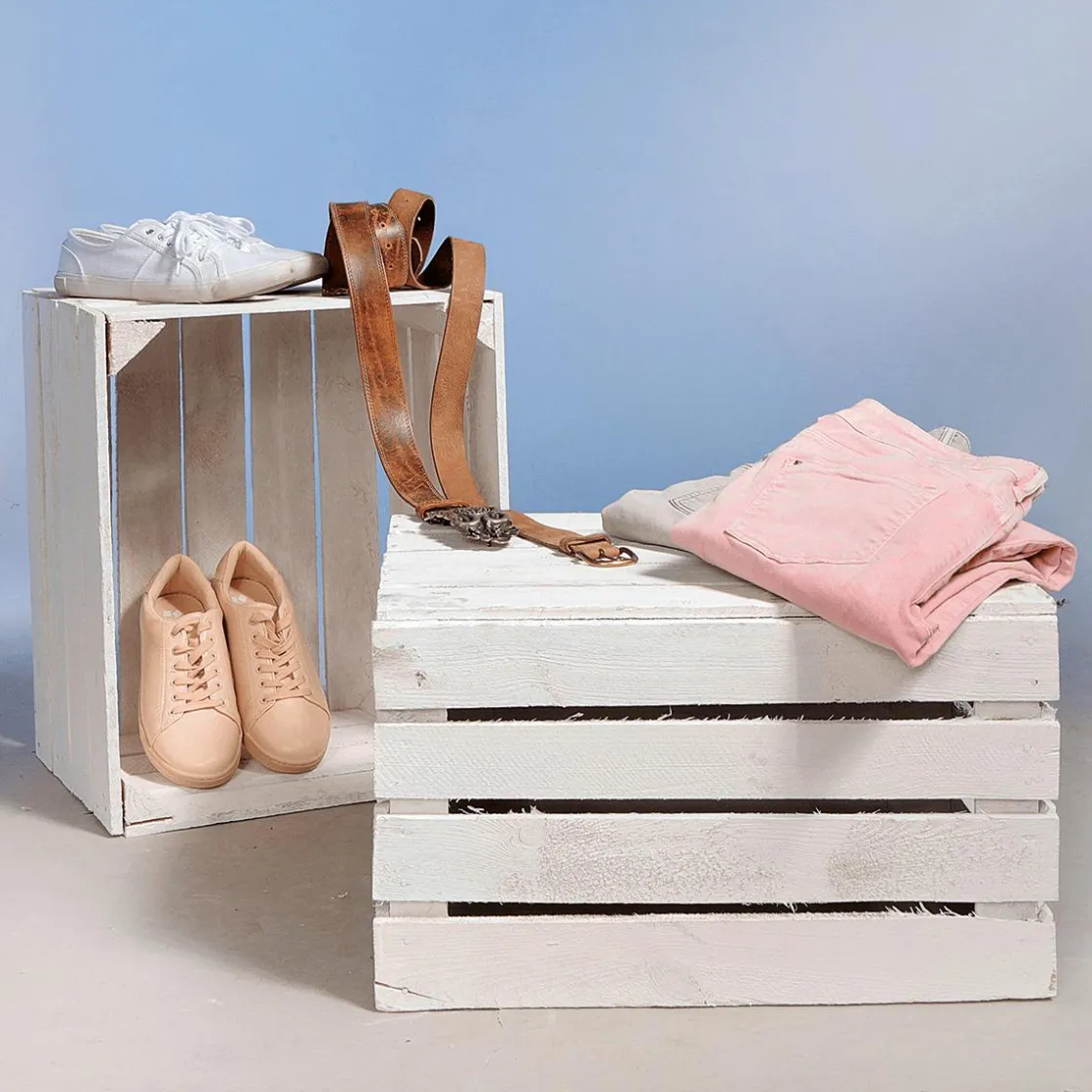 DecoWoerner Decoración Natural|Decoración Temática>Caja De Madera Vintage Longitud 50 Cm