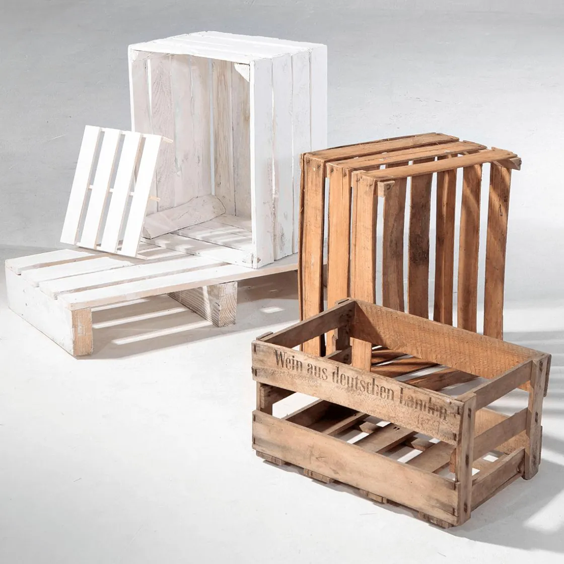 DecoWoerner Decoración Natural|Decoración Temática>Caja De Madera Vintage Longitud 50 Cm