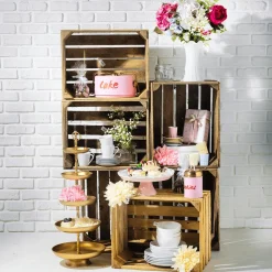 DecoWoerner Expositores Para Tiendas|Decoración Natural>Caja De Madera Vintage Longitud 50 Cm