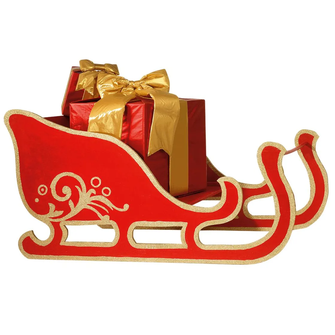 DecoWoerner Decoración Navideña Xxl>Caja De Regalo XXL Para Interiores 3 Piezas Rojo