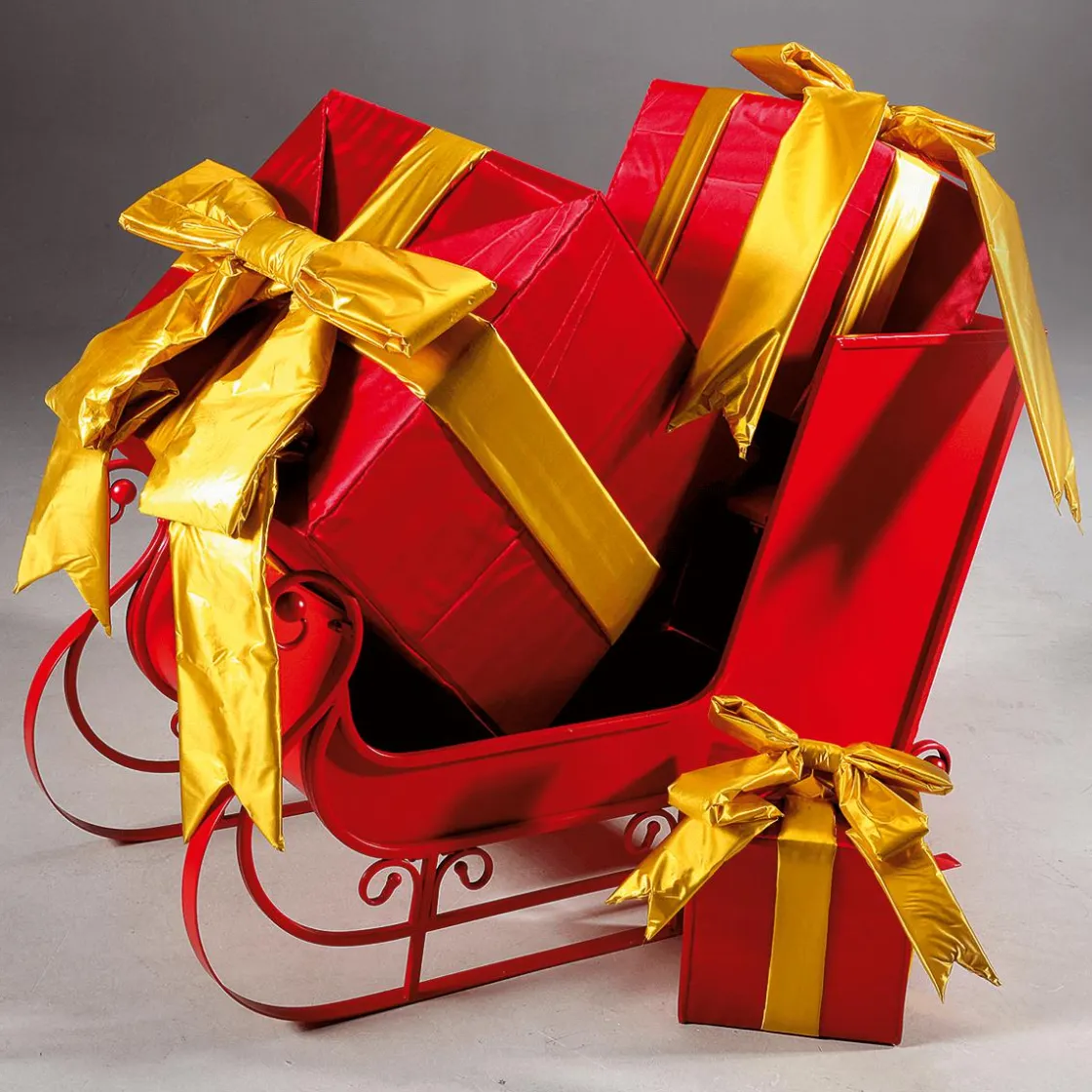 DecoWoerner Decoración Navideña Xxl>Caja De Regalo XXL Para Interiores 3 Piezas Rojo