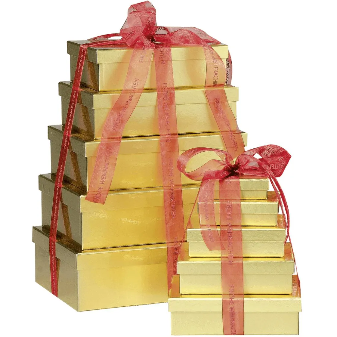 DecoWoerner Cajas De Regalo>Cajas De Cartón De Regalo, Color Dorado, 10 Pz.