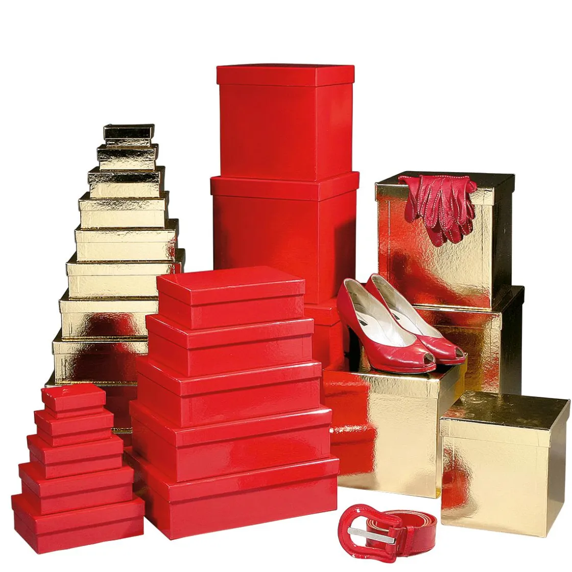 DecoWoerner Cajas De Regalo>Cajas De Cartón De Regalo, Color Dorado, 10 Pz.