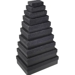 DecoWoerner Cajas De Regalo>Cajas De Cartón De Regalo Negra, 10 Piezas