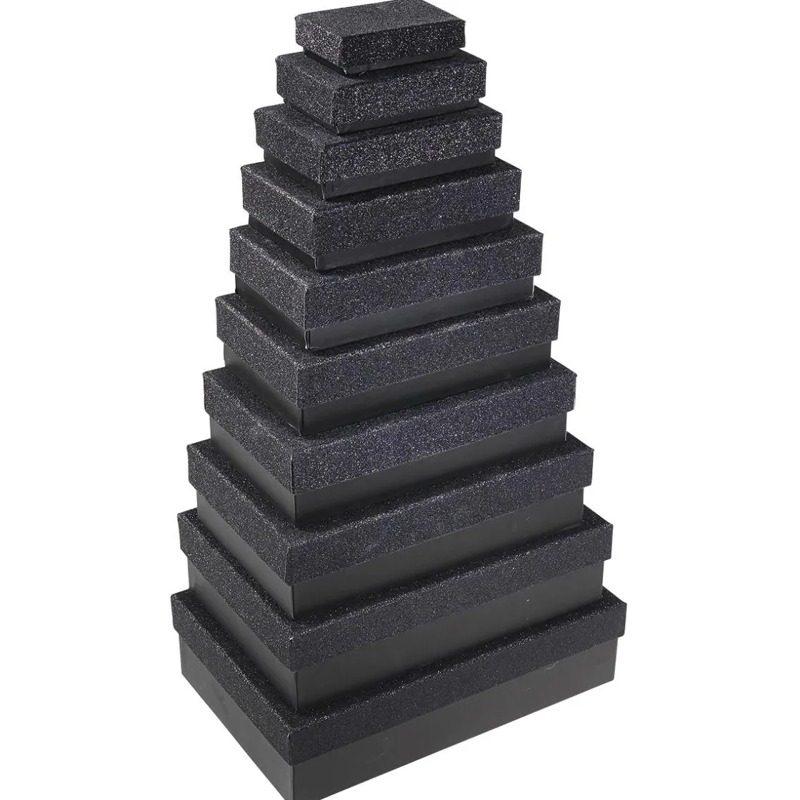 DecoWoerner Cajas De Regalo>Cajas De Cartón De Regalo Negra, 10 Piezas