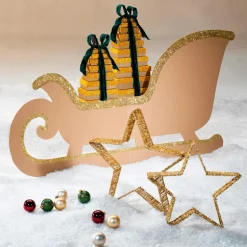 DecoWoerner Cajas De Regalo>Cajas De Cartón De Regalo Color Dorado, 10 Pz.