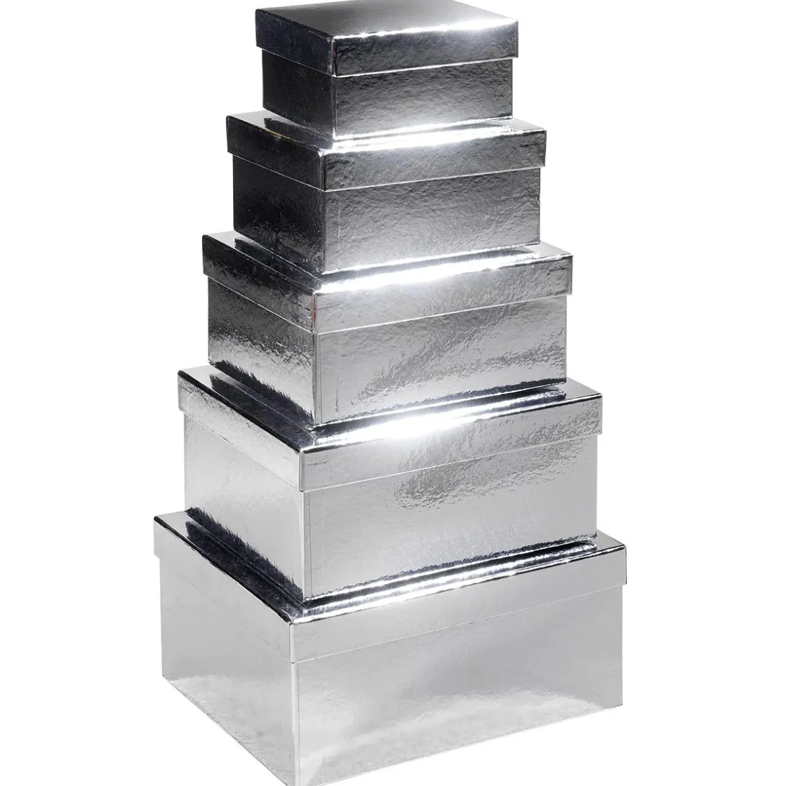 DecoWoerner Cajas De Regalo>Cajas De Cartón De Regalo Metálicas, , 5 Piezas