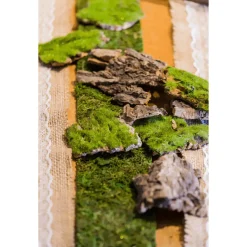 DecoWoerner Decoración Natural|Decoración De Otoño>Camino De Mesa "Alfombra De Musgo" 1 Metro
