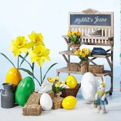 DecoWoerner Decoración De Primavera|Flores Artificiales>Campana De Pascua Gigante Amarilla, 100 Cm