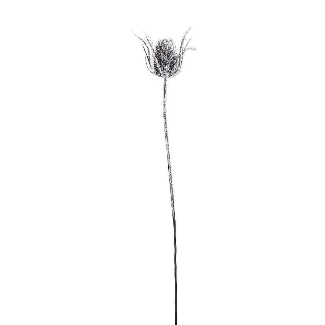 DecoWoerner Decoración De Invierno|Ramas Y Ramitas>Cardo De Rama Artístico Nevado, 74 Cm