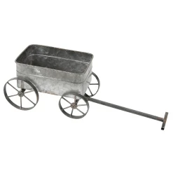 DecoWoerner Decoración De Primavera>Carrito Decorativo De Metal Para Tirar 47 Cm