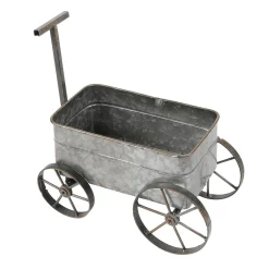 DecoWoerner Decoración De Primavera>Carrito Decorativo De Metal Para Tirar 47 Cm
