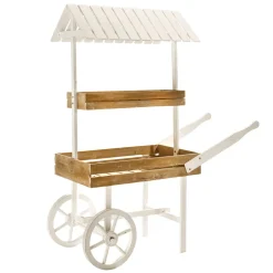 DecoWoerner Expositores Para Tiendas|Decoración Temática>Carro De Exposición De Madera De 2 Niveles