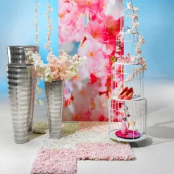 DecoWoerner Decoración De Primavera|Pancartas De Primavera>Cartel De Tela Ignífuga "flores De Cerezo " De Tela De Bandera 100 X 200 Cm