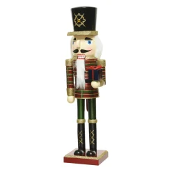 DecoWoerner Figuras De Navidad>Cascanueces Con Regalo De Madera 38 Cm
