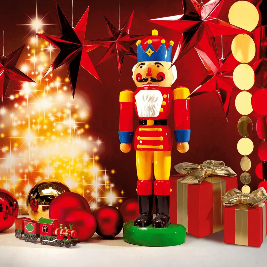 DecoWoerner Decoración Navideña Xxl|Figuras De Navidad>Cascanueces "Rey", 185 Cm