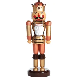 DecoWoerner Decoración Navideña Xxl>Cascanueces Rey -marrón 185 Cm