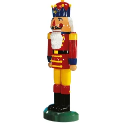 DecoWoerner Decoración Navideña Xxl|Figuras De Navidad>Cascanueces Rey Semiplástico 185 Cm, Rojo-amarillo-azul