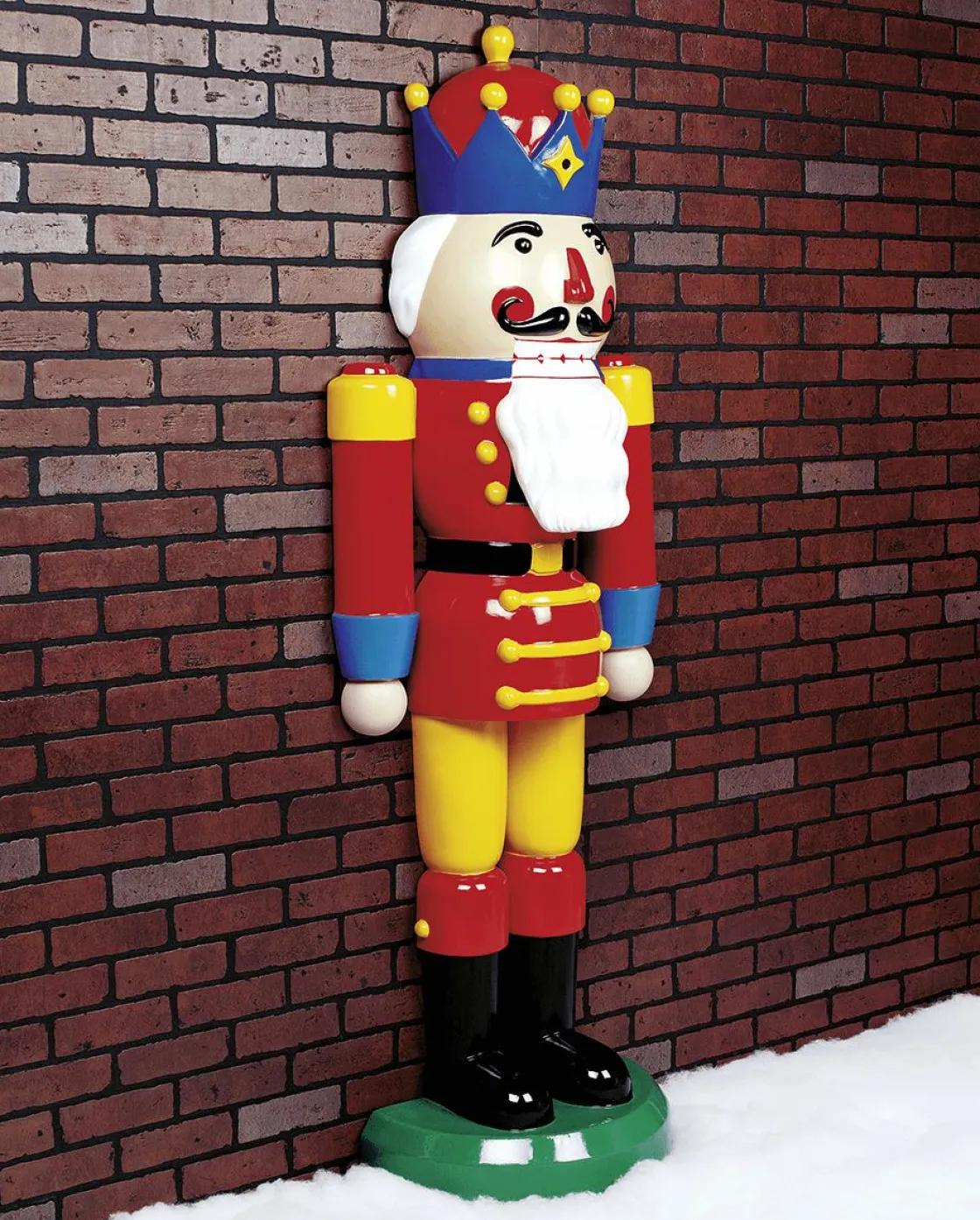 DecoWoerner Decoración Navideña Xxl|Figuras De Navidad>Cascanueces Rey Semiplástico 185 Cm, Rojo-amarillo-azul
