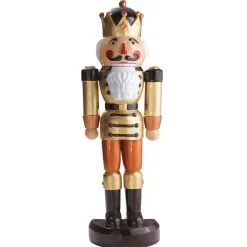 DecoWoerner Decoración Navideña Xxl|Figuras De Navidad>Cascanueces Rey Semiplástico 185 Cm, -marrón