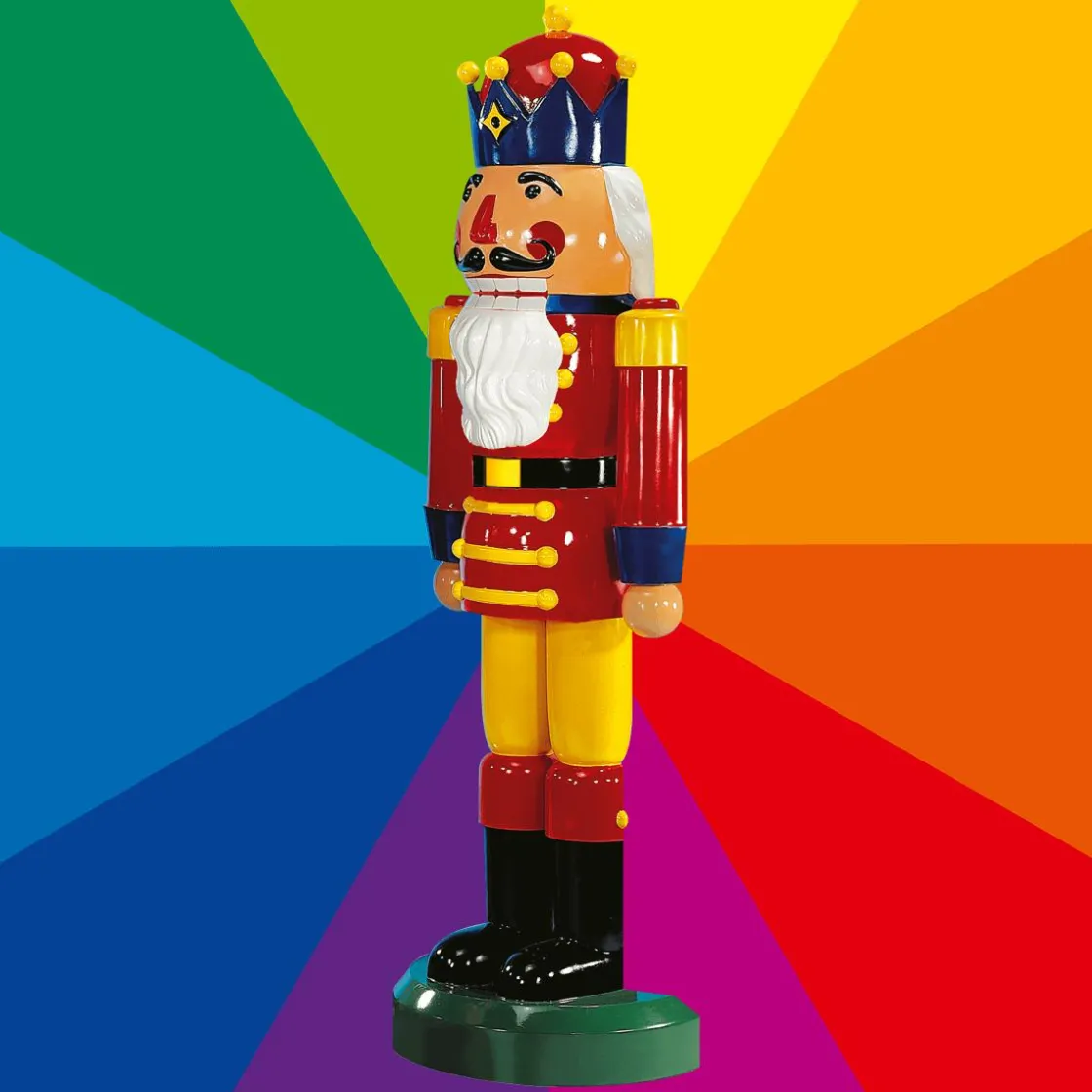 DecoWoerner Decoración Navideña Xxl>Cascanueces Rey Semiplástico 185 Cm En El Color Deseado