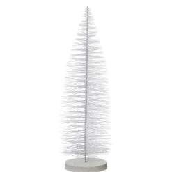 DecoWoerner Decoración Navideña Xxl>Cepillo Decorativo Blanco